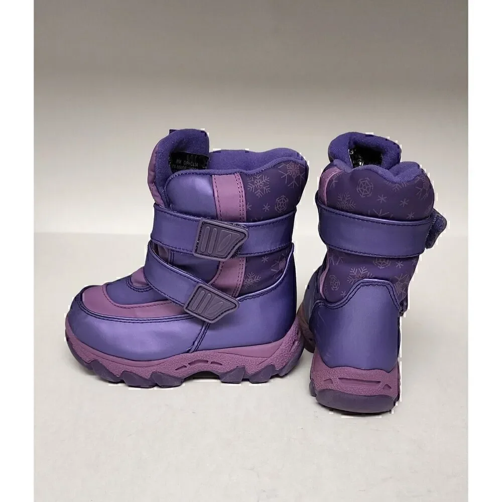 Girls Ophelia Purple Snow/Winter Boots 8  Insulated Nylon Vinyl Fleece Lining